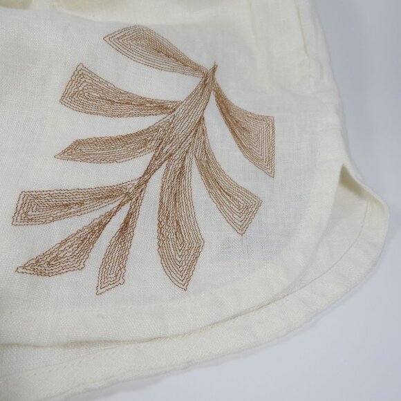 Madewell Embroidered LINEN Pasadena Pull-On SHORTS Size XXL Tropicale Floral NEW - Picture 5 of 7